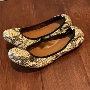 J.Crew Snake Skin Flats